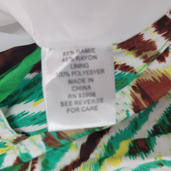 Sherry Taylor 1x Green/Brown Boho Animal Floral Print Skirt - Picture 4 of 6